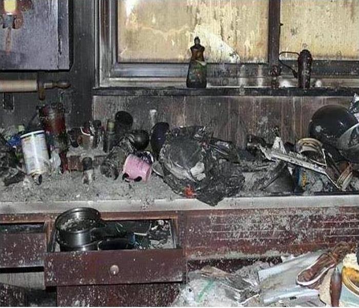 Grease fire destroyed kitchen